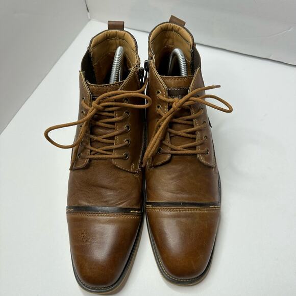 Steve Madden Mens size 7 Jack Chukka Tan Brown Leather Lace Up Dress Boots main image 5